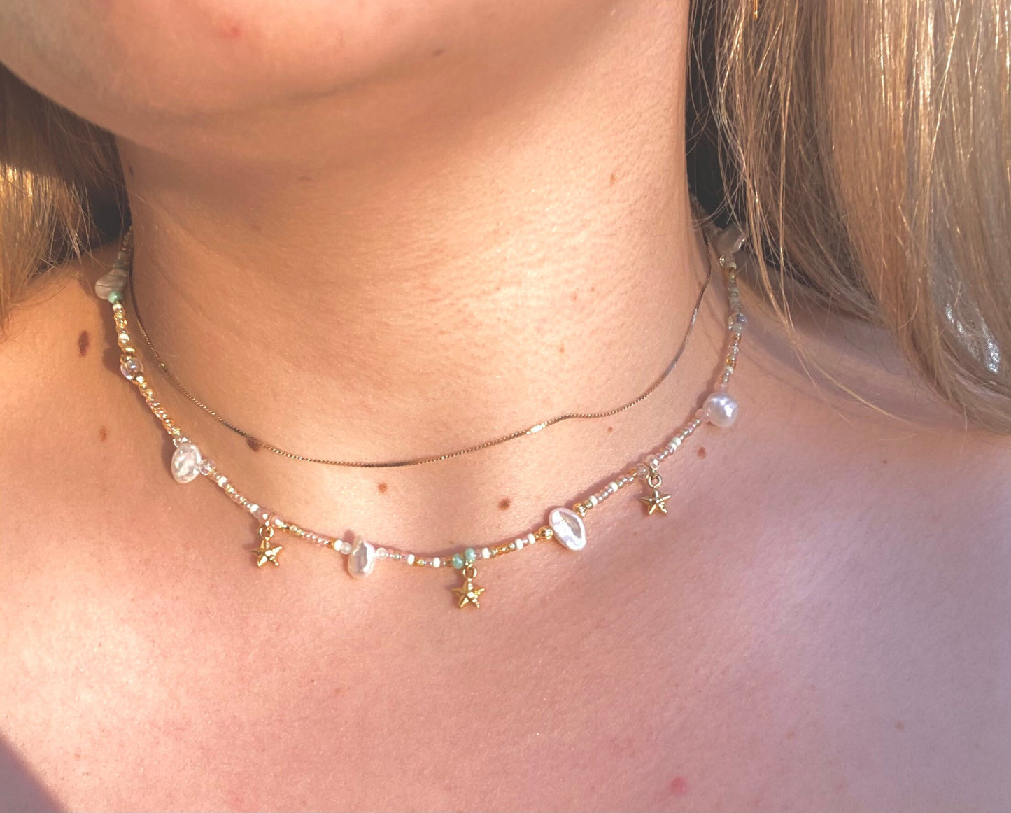 Starry Night Keshi Necklace