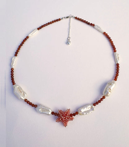 Copper Star Garnet Necklace