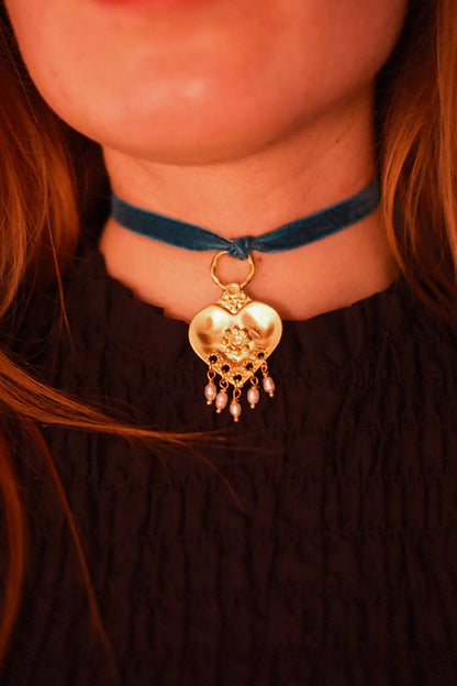 Velvet Hearts Necklace