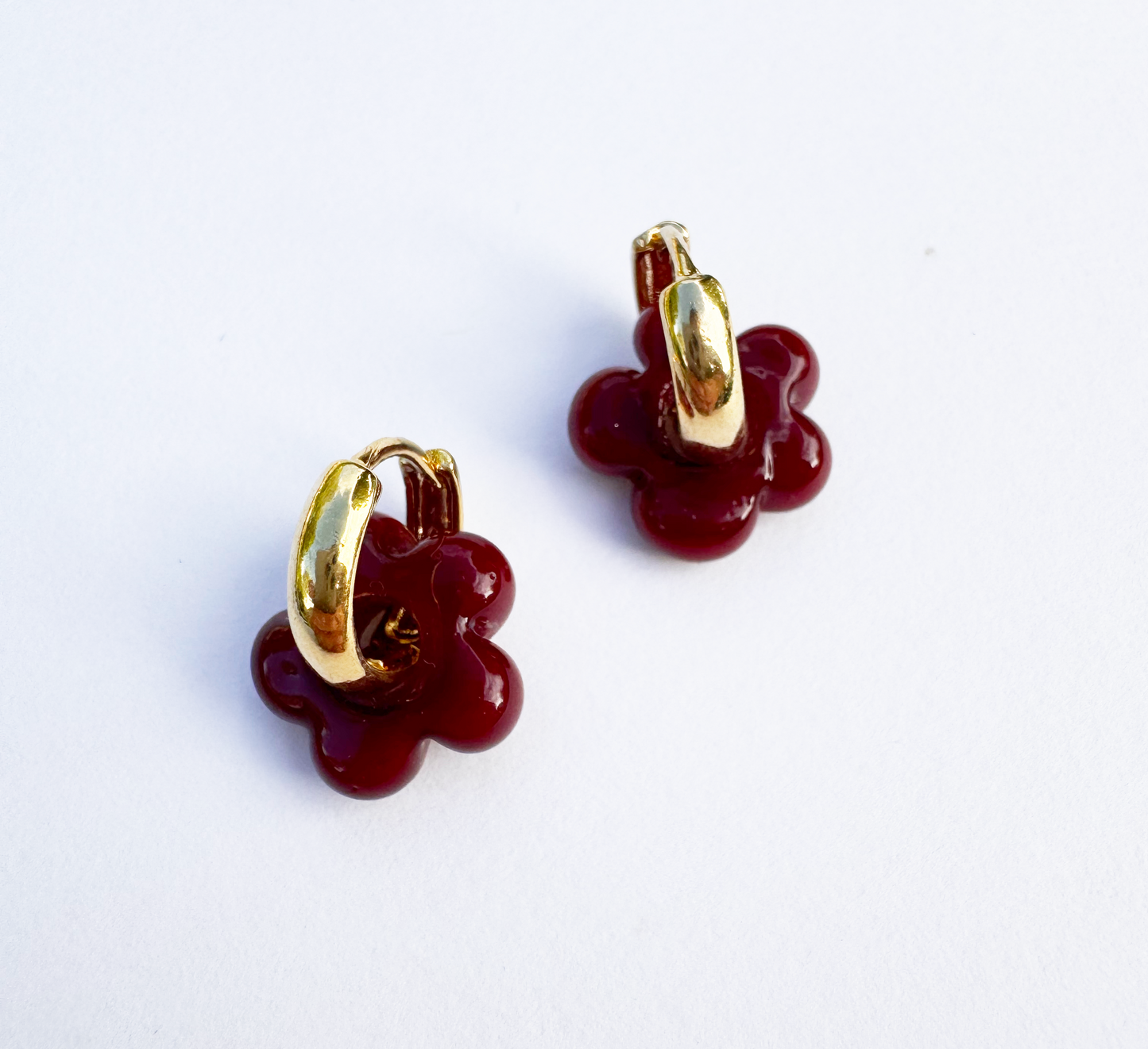 Chubby Chuck Burgundy Earrings