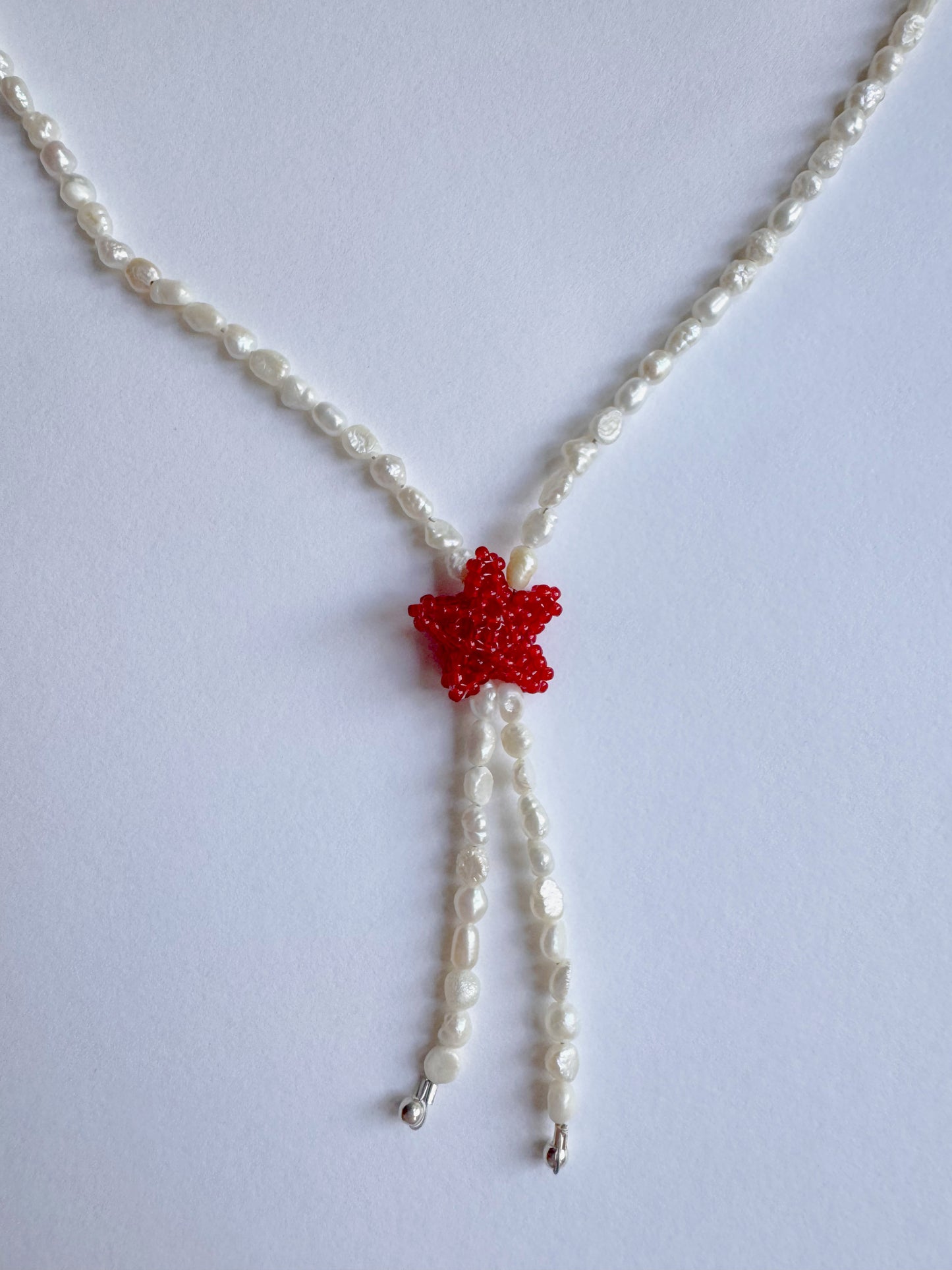 Cherry Tie Lariat Necklace