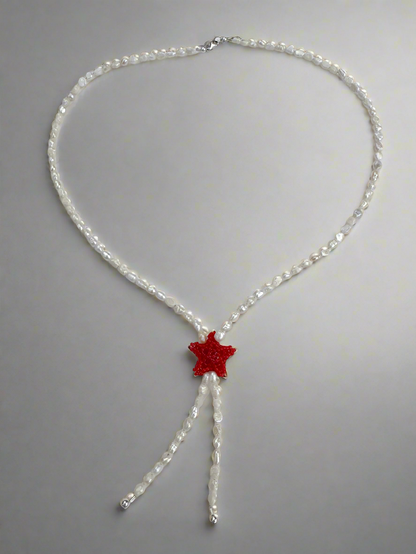 Cherry Tie Lariat Necklace